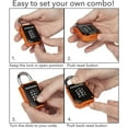 thumbnail image 4 of 2 Pack Gym Locker Lock - 4 Digit Heavy Duty Hardened Stainless Steel Weatherproof Combination Lock for Outdoor - Easy to Read Numbers, 4 of 5