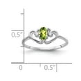 thumbnail image 2 of Primal Gold 14 karat White Gold 5x3mm Oval Peridot and Diamond Ring, 2 of 3