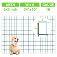 thumbnail image 2 of 14GA Green Chicken Wire Fence Rolls Mesh Size 2"X3"24in(H)X 50ft(L)Heavy Duty Metal Garden Fence, 2 of 8