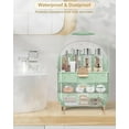 thumbnail image 5 of Makeup Organizer Countertop, Skincare Holder Bathroom Counter Organizer, Storage Box Cosmetic Display Cases, Teen Girl Gifts Make up Organizers for Vanity, Dresser (Green), 5 of 16