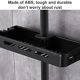 thumbnail image 5 of Yuarrent 1 estante de baño, estante de almacenamiento de ducha de plástico, soporte de perforación ajustable gratis, accesorios de almacenamiento de Juegos de accesorios de baño negro Yuarrent HA002245-01, 5 of 6