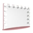 thumbnail image 3 of Impressions Vanity Hollywood Glow Pro LED Makeup Mirror, Tabletop Wall Mount Lighted Vanity Mirrors with Detachable Base (Light Pink), 3 of 9