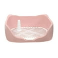 thumbnail image 1 of Puppy Dog Potty Tray with Removable Post Durable Measure 15.7x14x5.5inch for Pet Pink, 1 of 8