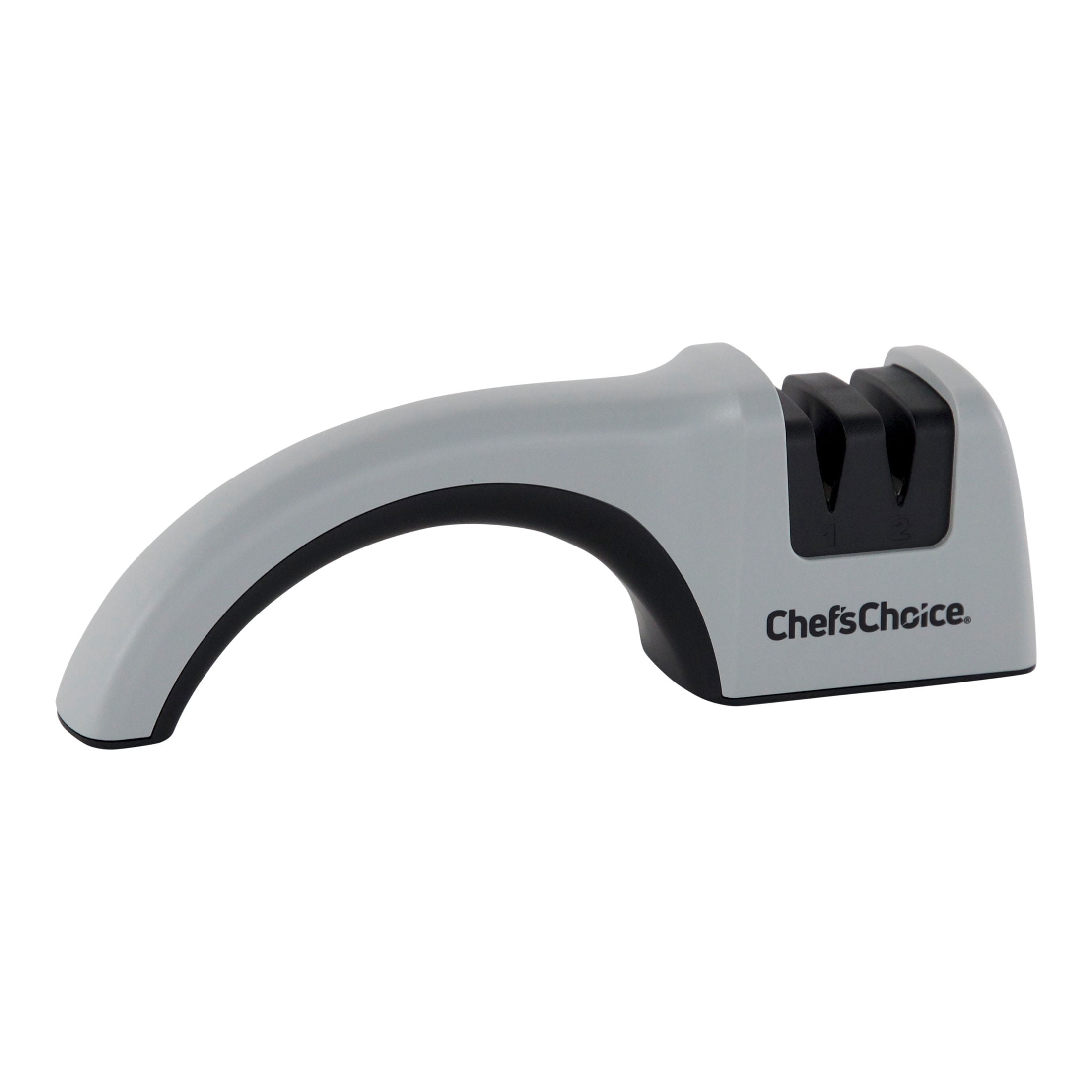 Chef'sChoice Model 445 Diamond Hone 2-Stage Manual Knife Sharpener for Straight Edge Knifes, in Silver (4450105)
