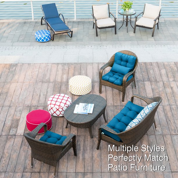 Qilloway Outdoor Seat Back Chair Cushion Tufted Pillow Spring Summer Seasonal Replacement Cushions Com Chair Cushion Tufted Pillow Spring, How To Clean Polyester Outdoor Furniture Cushions
