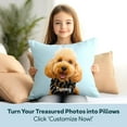 thumbnail image 4 of Fabric Textile Products Custom Pillow - Personalized Pillows with Pictures or Text - Throw Pillow - Personalized Gift - Grandparent & Couples Gifts - Pet Pillow - Kids Pillows (16"x16"), 4 of 7
