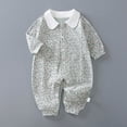 thumbnail image 2 of CAUYDY Baby Boys Bodysuit Newborn Sleepers Preemie Long Sleeved Romper Infant Boy Pajamas Fall Winter Toddler Clothes 0 3 6 9 12 18 24 Months Light Gray for Sizes 6-9 Months, 2 of 4