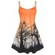 thumbnail image 1 of Vestido de impresión de la cara de la calabaza del árbol de Halloween Rosegal  Vestidos Estampados Tallas Grandes, 1 of 5