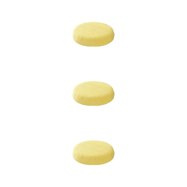 Destyer Coussin Rond Housse Amovible Pratique pour Entretien Rapide Jaune Doux 3Set