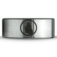 thumbnail image 2 of Tungsten Bird Watching World Aves Chordata Animal Band Ring 8mm Men Women Comfort Fit Brushed Gray Flat Cut Black Polished, 2 of 4