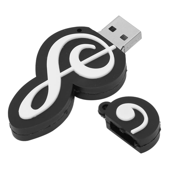 Flash Black Note Appearance USB Flash Drive Cute Music Movie Data Transfer USB Stick Gift