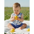 thumbnail image 6 of BemeyourBBs Toddler Boys Summer Clothes 2 Pieces Outfits Sailboat Tree Dinosaur Print Tank Top with Elastic Waist Shorts Set Toddler Boys Summer Beach Outfit, 6 of 9