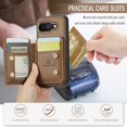 thumbnail image 2 of Decase for Google Pixel 9A Case (6.3") 2025, PU Leather Magnetic Phone Case with Removable Magnetic Wallet Purse, Compatible with Mag Safe, Lightweight Protective Slim Thin Cover,Brown, 2 of 11