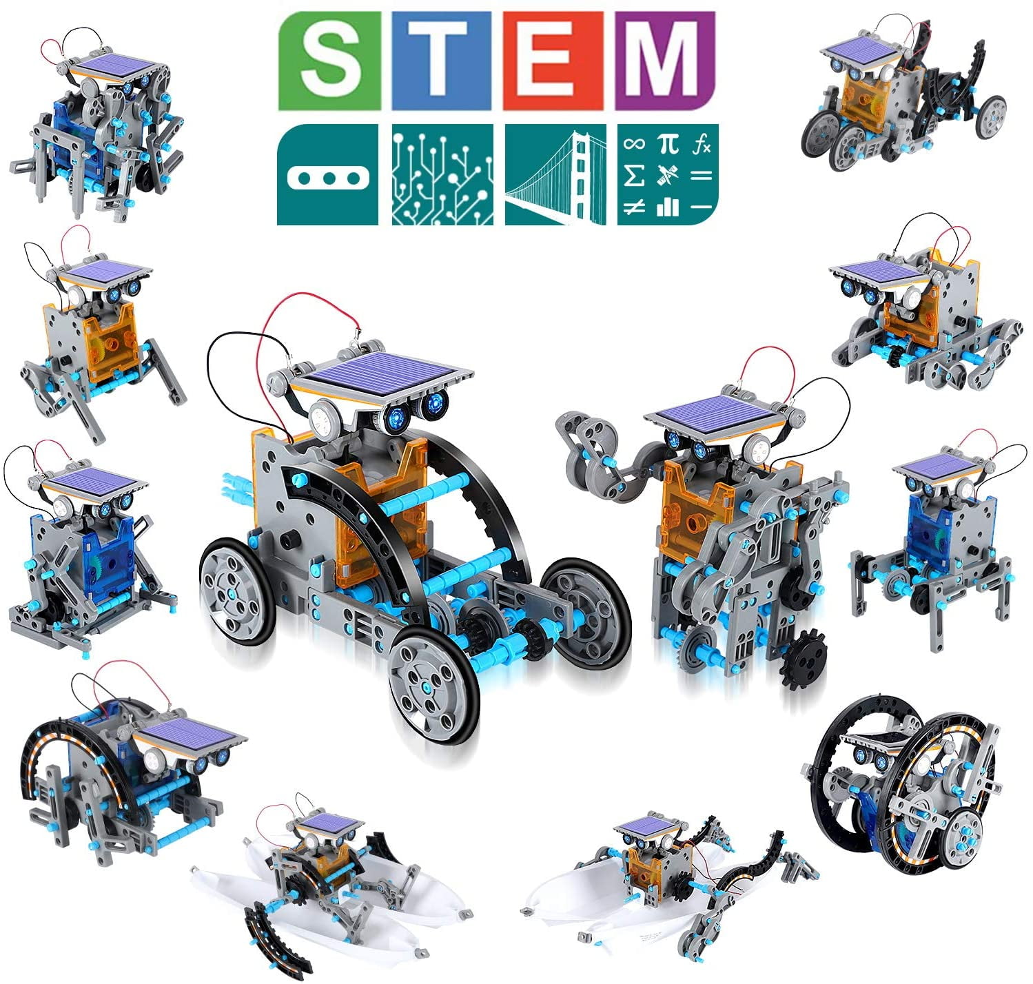 Tomons tomons solar robot kit 12 in 1 science stem robot kit