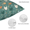 thumbnail image 3 of Pofeuu Flowe Rooster Print Double-sided plush pillowcase Square Throw Pillow Covers Pillows Cover for Living Room Bedroom Sofa Couch Cushion Cover（No pillow core）-24"x24", 3 of 7