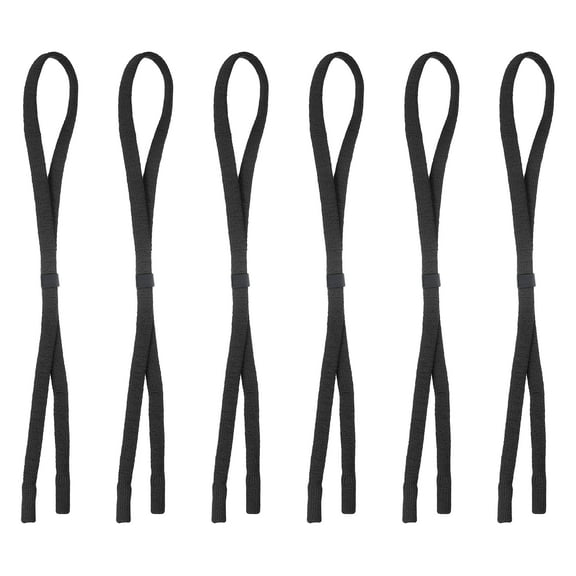 Uxcell 6pcs Glasses Strap Adjustable Nylon Eyeglasses Strap for Men Women, Black
