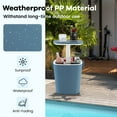 thumbnail image 6 of Costway 4 Gallon Portable Cooler Bar Table with Handle Bottle Opener & Lift Top Lid Blue, 6 of 10
