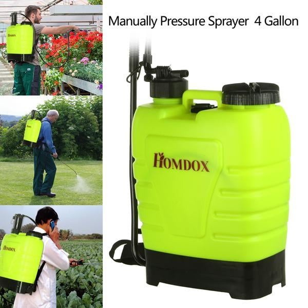 Homdox Portable Pressure Sprayer Knapsack Backpack 16L by