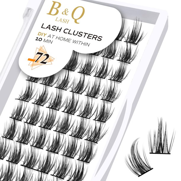 Lash Bond and Seal 10ML B&Q Lash Cluster Bond and Seal Pegamento para pestañas Pegamento para pestañas DIY Extensiones de pestañas Impermeable Unión y sello de larga duración (Black Bond+Black Seal)