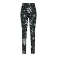 thumbnail image 4 of QQAMB Christmas Leggings for Women Plus Size High Waist Workout Pants Tummy Control Printed Holiday Legging Tights Yoga Pants Navy XL, 4 of 4