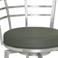 thumbnail image 6 of Armen Living Viper Barstool, Brushed Stainless Steel Finish with PU Upholstery, 6 of 8