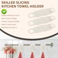thumbnail image 3 of 3Pcs Crochet Towel Holder Ring Elegant Macrame Hand Towel Holder Hanging Dish Towel Holder Easy to Use Knitted Towel Holder with Loop Crochet Towel Ring for Towels Kitchens-3pcs-white, 3 of 9