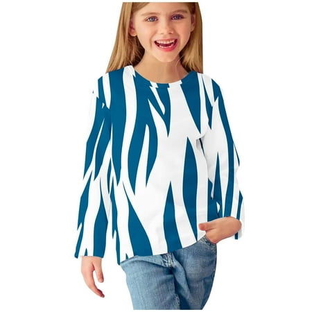 

Geire Children New Arrival Long Sleeve Top Cute Printed Round Neck Casual Blouses Regular Fit Bottom Shirt for Boys and Girls