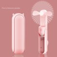 thumbnail image 1 of New Multifunctional Portable Fan Student Handheld Fan Charging Usb Fan Gift Folding Mini Fan Pink, 1 of 6