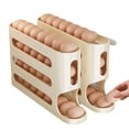 thumbnail image 1 of Organizador de huevos for nevera con ruedas automáticas de 4 niveles, almacenamiento de 30 huevos for gabinete de cocina y refrigerador, 2 uds., 1 of 7