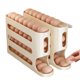 thumbnail image 1 of Organizador de huevos for nevera con ruedas automáticas de 4 niveles, almacenamiento de 30 huevos for gabinete de cocina y refrigerador, 2 uds., 1 of 7