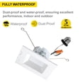 thumbnail image 6 of NUWATT 4 Pack, 5/6 Inch Retrofit LED Square Recessed Lighting, 5CCT 2700K/3000K/3500K/4000K/5000K Selectable, 1100 Lumens 14W, Dimmable 5/6" Square Downlight, 6in Square Can Light, Wet Rated, ETL, T2, 6 of 6