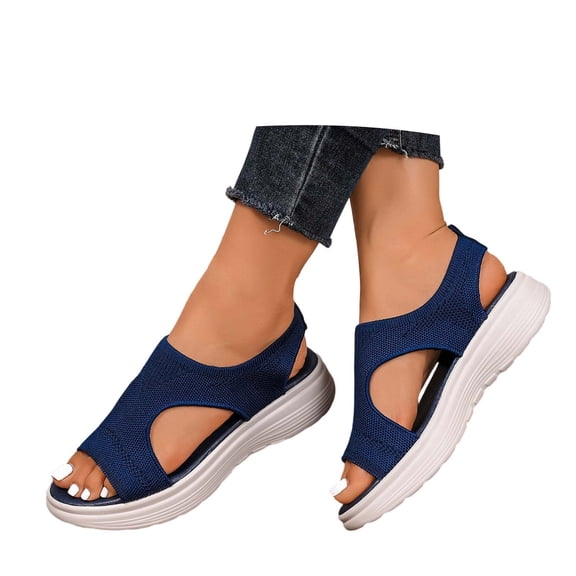 Wedges Sandals with Arch Support for Woman Wide Comfy Lightweight Extra Wide Width Low Heels Womens House Shoes Braided Espadrilles for Women Ankle Strap Beach Sandals Summer Shoes