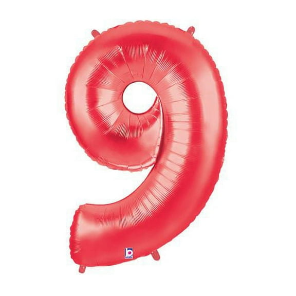 Burton & Burton 40" Number 9 Shape Red Balloon