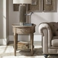 thumbnail image 6 of Uttermost Raelynn 1-Drawer Wood Mirrored Top End Table in Weathered Pecan, 6 of 6