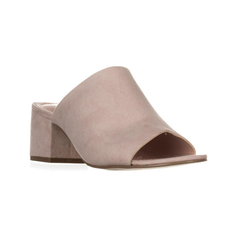 Womens madden girl Lorna Open Toe Slip On Heels Taupe