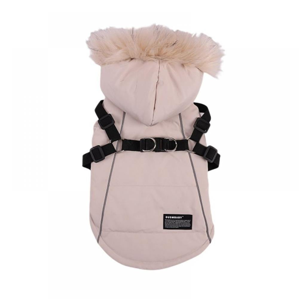 Pet Jacket Dog Coat Harness Winter Warm Vest Jacket Waterproof Cotton Costume for Puppy Small