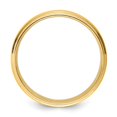 thumbnail image 2 of Auriga Fine Jewelry 14K Yellow Gold 6mm Lightweight Brushed Satin/Polished Stepped Edge Wedding Band for Women Size 11.5, 2 of 7