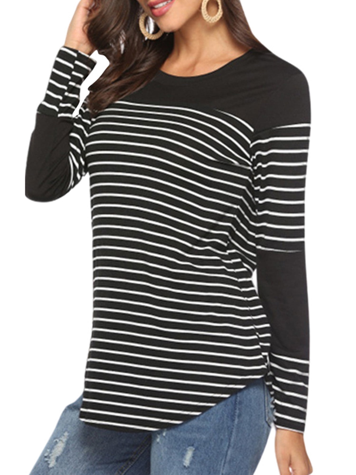 colorblock pocket design irregular shirt dress