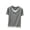 A334 Gray, variant on Short Sleeve Tops for Women Casual Two Layer Look Ribbed T-Shirt V Neck Short Sleeve Summer Tops Contrast Trim Slim Fit Tee Lightweight Versatile Daily Basic Shirt XXL