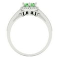 thumbnail image 4 of 2.48 ct Brilliant Marquise Cut Green Zircon 14k White Gold Halo Solitaire with Accents Engagement Bridal Wedding Ring Band Set size 9.25, 4 of 7