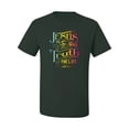 thumbnail image 2 of Jesus Is The Way John 14:6 Bible Verse Inspirational/Christian Men's Graphic T-Shirt, Forest Green, Large, 2 of 3