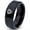 Black Bevel Polish Tungsten, variant on Tungsten Growling Grizzly Black Bear Band Ring 8mm Men Women Comfort Fit Brushed Gray Flat Cut Black Polished