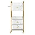 thumbnail image 3 of BarberPub Utility Cart Rolling Trolley Cart with Lockable Wheels, Tool Holder, Large, 3 of 9
