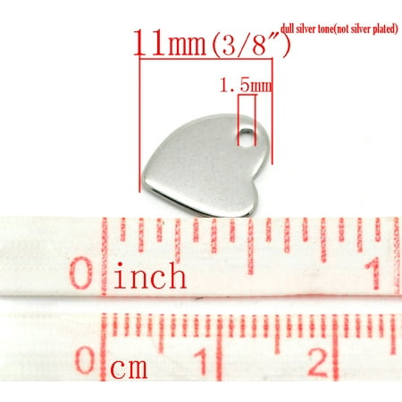 Heart Charms Pendants Findings - 20pcs Wholesale Stainless Steel Curved Heart Charm Pendant Tags Findings 11x10mm