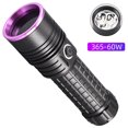 thumbnail image 2 of DERCLIVEUV Flashlight 365nm Black Light ,60W Black Light Flashlight Rechargeable for Resin Curing, Rocks Searching, Scorpion & Pet Urine Finding, 2 of 9
