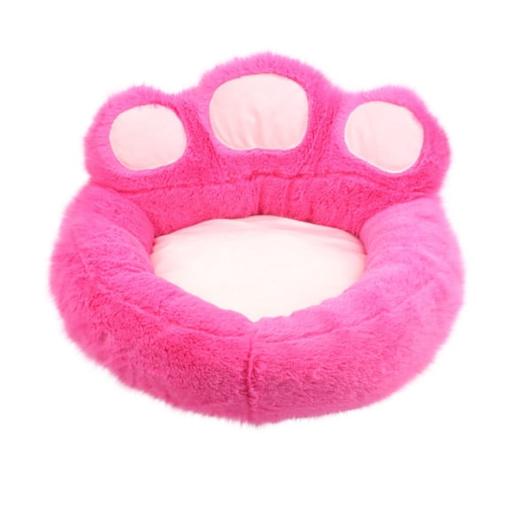 Cute Paw-Shaped Pet Bed, All-Season Plush Cat and Dog Nest with Removable Washable Cover for Small to Medium Pets