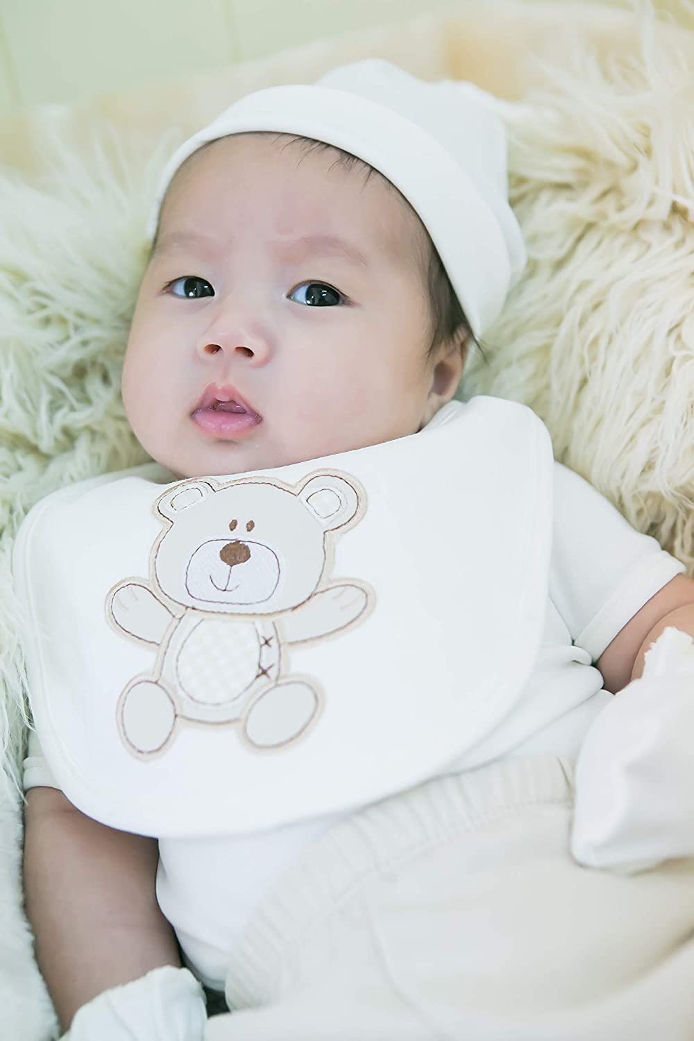 Baby Gift Set Layette Sleep-suit Hat Bib Vest Gift Bag Newborn to 0-3 Months 