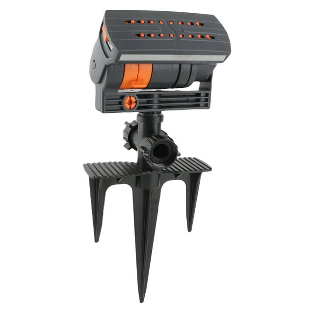 Sprinkler Lawn Sprinkler for Yard 16 Hole Automatic Oscillating Sprinkler 4 Spraying Modes Adjustable Water Flow Rate Large Area Coverage Sprinklers Water Sprinkler System for Home