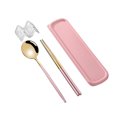 thumbnail image 2 of Mdesiwst Flatware Kit Korean Style Dust-proof Stainless Steel Chopsticks Fork Spoon Dinner Set for Daily Use, 2 of 8