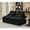 Black, variant on Modular Sofa 2 Seater, Armless Chenille Fabric Sectional Sofa with Neck and Lumbar Pillows, DIY Lounge Sofa for Small Space Living Room Apartment, Orange
